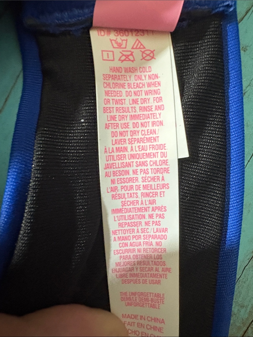 Victoria's Secret Blue Halter Push Up Bikini Top 38DD - Picture 10 of 11